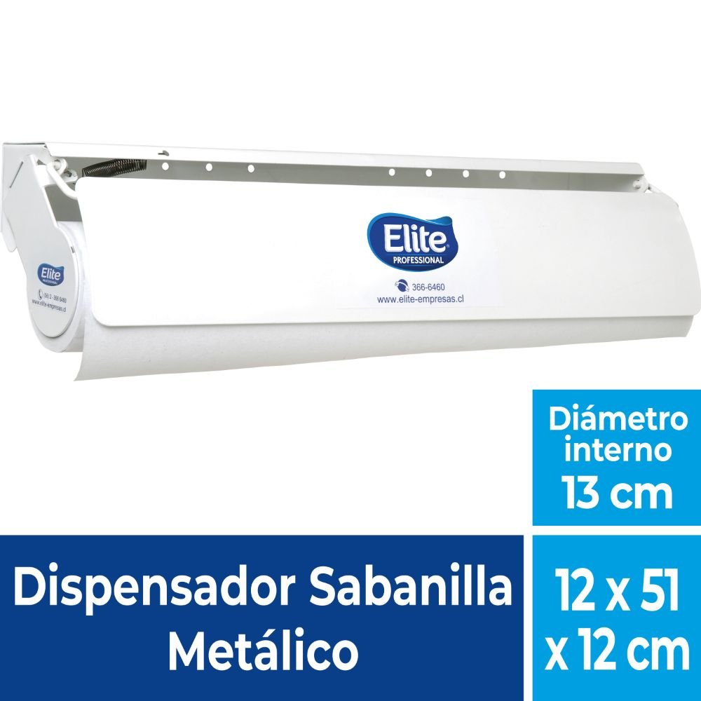Dispensador Sabanilla Pared Blanco Metálico 1 UN