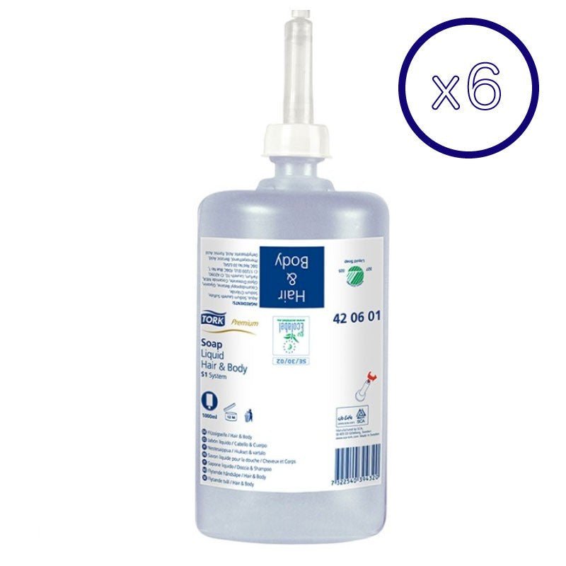 Jabón para Cabello y Cuerpo - (6 Unidades x 1000 Ml)