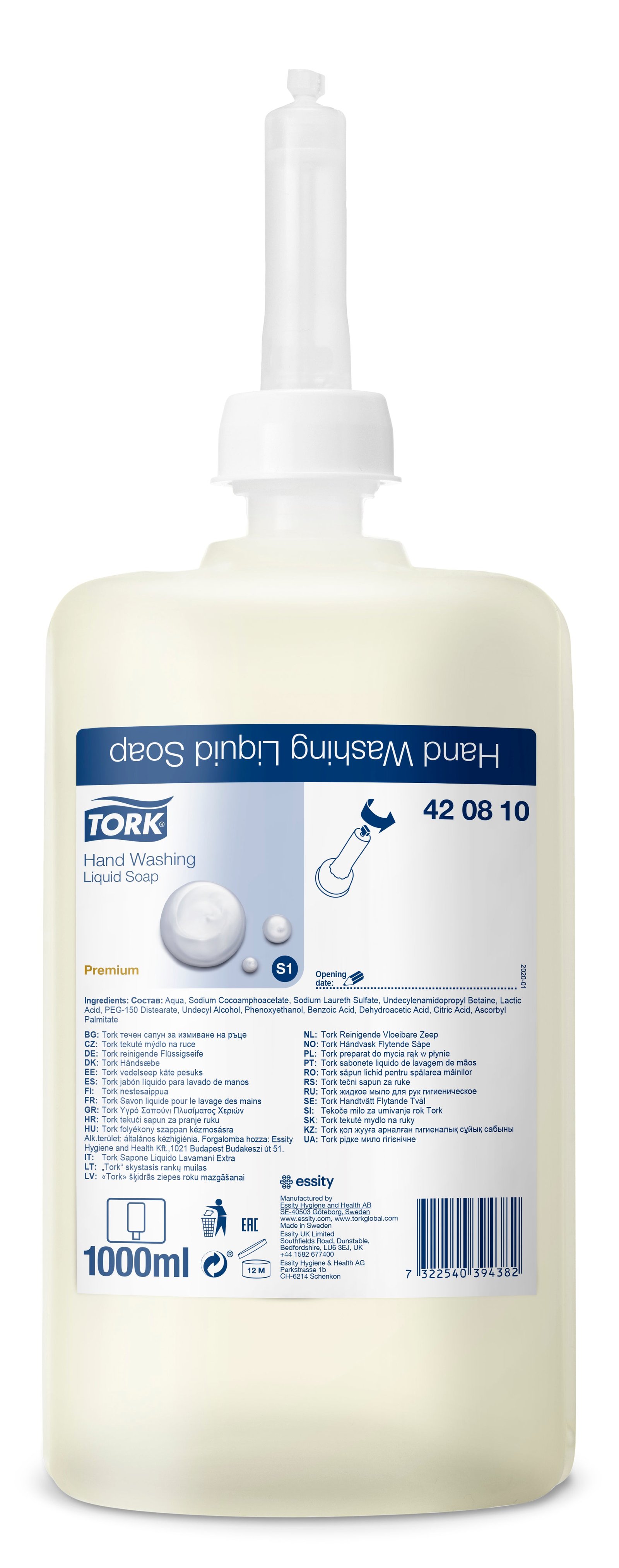 Jabón Extra Higiene Elevation - (6 Unidades x 1000 Ml)
