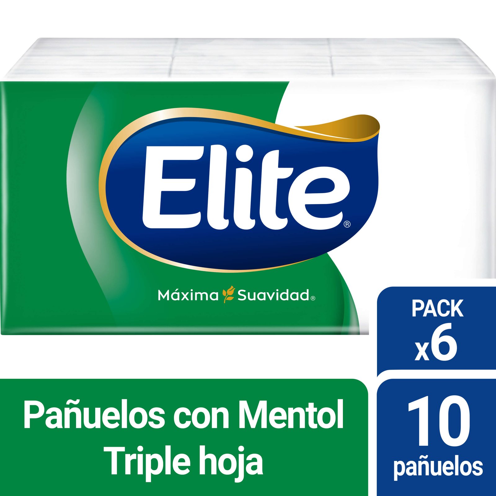 Pañuelo Individual Triple Hoja Mentolado 36 Pq x 6 UN