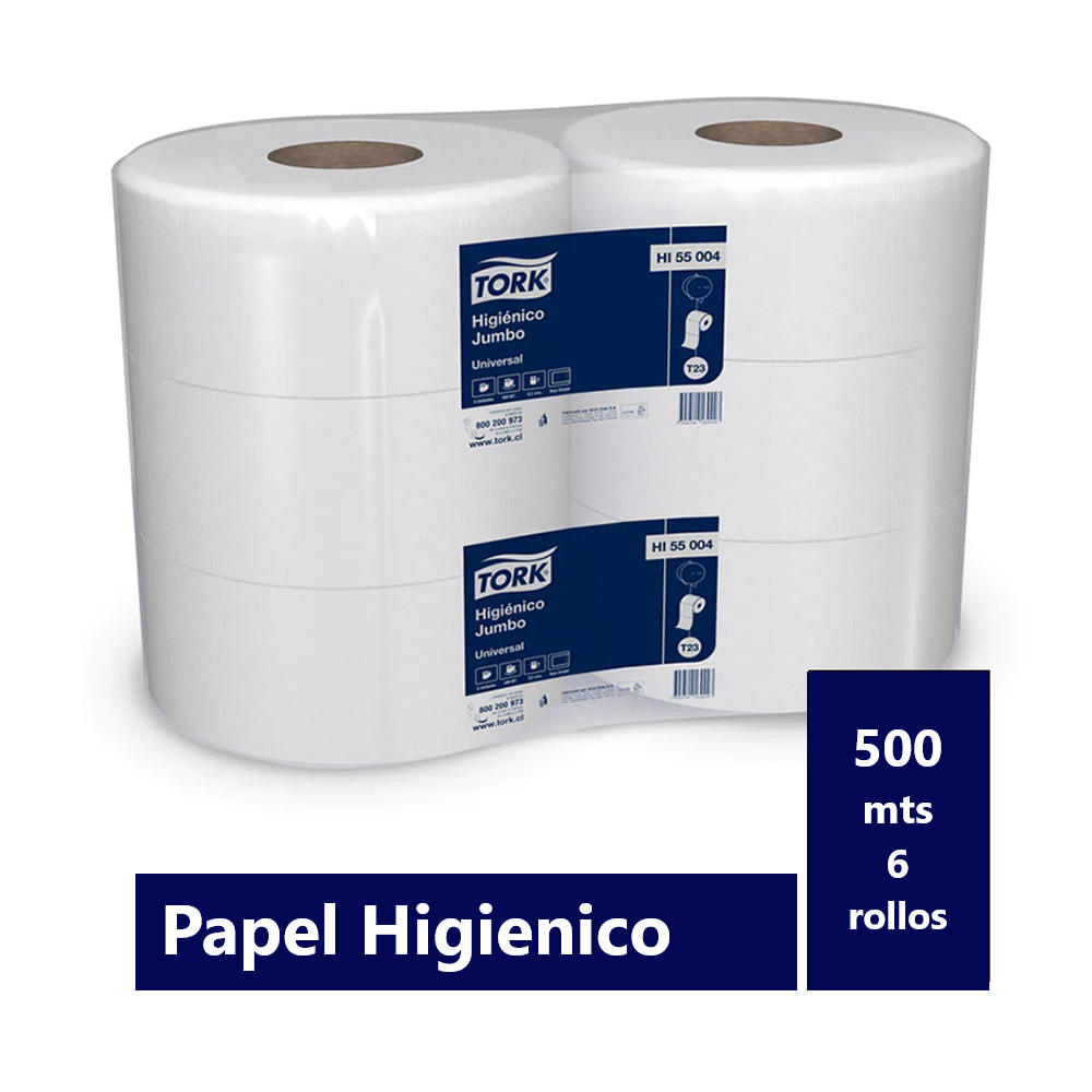Papel Higiénico Jumbo Universal - (6 Rollos x 500 Metros)