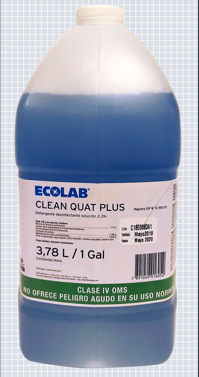 Clean Quat Plus 1 GL- (3,78L) – Limpieza y Desinfección Industrial