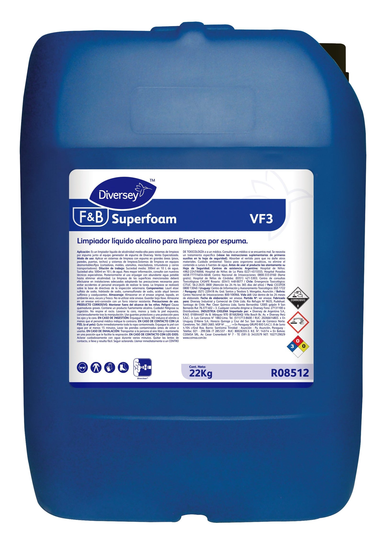 Superfoam-limpiador Alcalino por Espuma OPC(22 Kg)