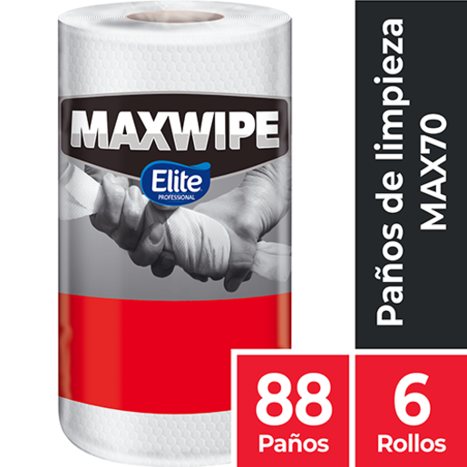 Paños de Limpieza Reutilizables Elite Maxwipe 70 (cod.40959) - 6 Rollos