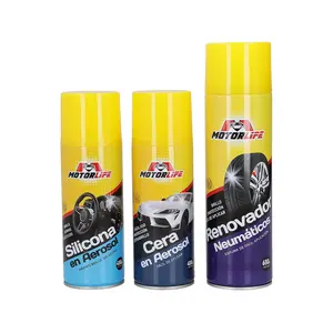 Tripack Silicona, Cera 450cc y Renovador de Neumáticos 650cc Motorlife