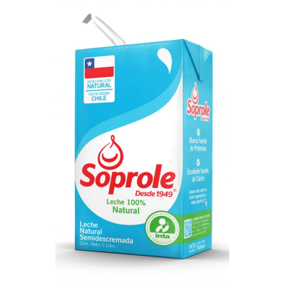Leche Líquida Soprole Semidescremada 1 L