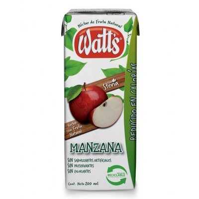 Jugo Natural Watts Manzana Pack 6 Unidades