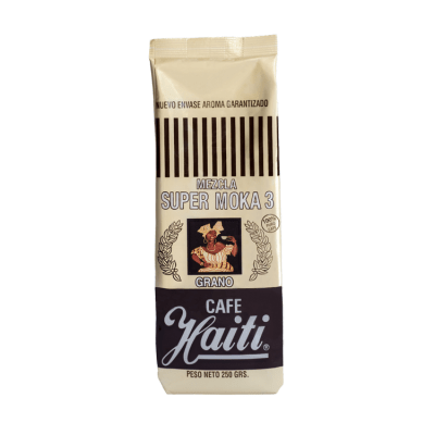 Café Grano Entero Haití Súper Moka 3 Mezcla Dorado 250 g