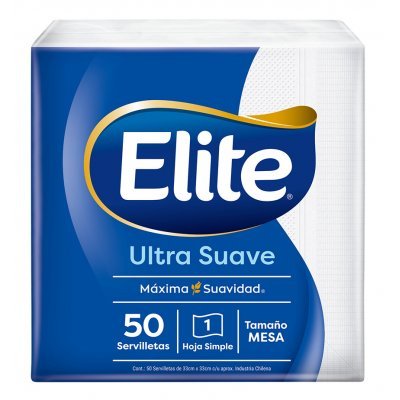 Servilleta Mesa Elite Hoja Simple 33x33 cm 50 Unidades
