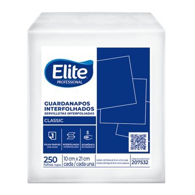Servilleta Interfoliada Elite Classic Hoja Simple 10x21 cm 250 Unidades
