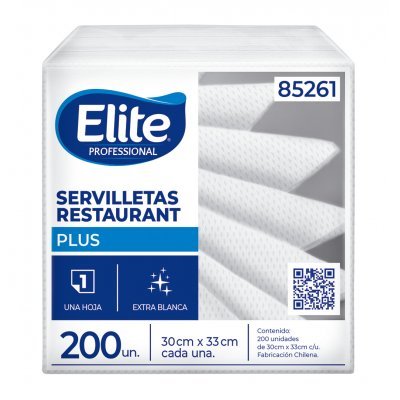 Servilleta Mesa Elite Restaurant+ Hoja Simple 30x33 cm 200 Unidades