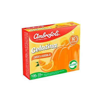 Gelatina en Polvo Ambrosoli Naranja 100 g