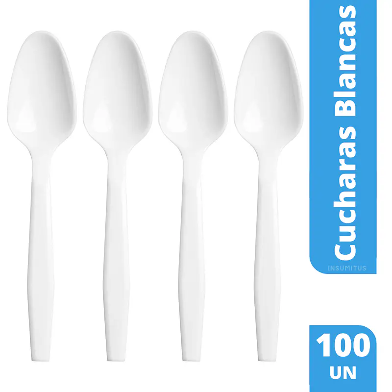 Cucharas Plasticas Desechables (100 unidades)