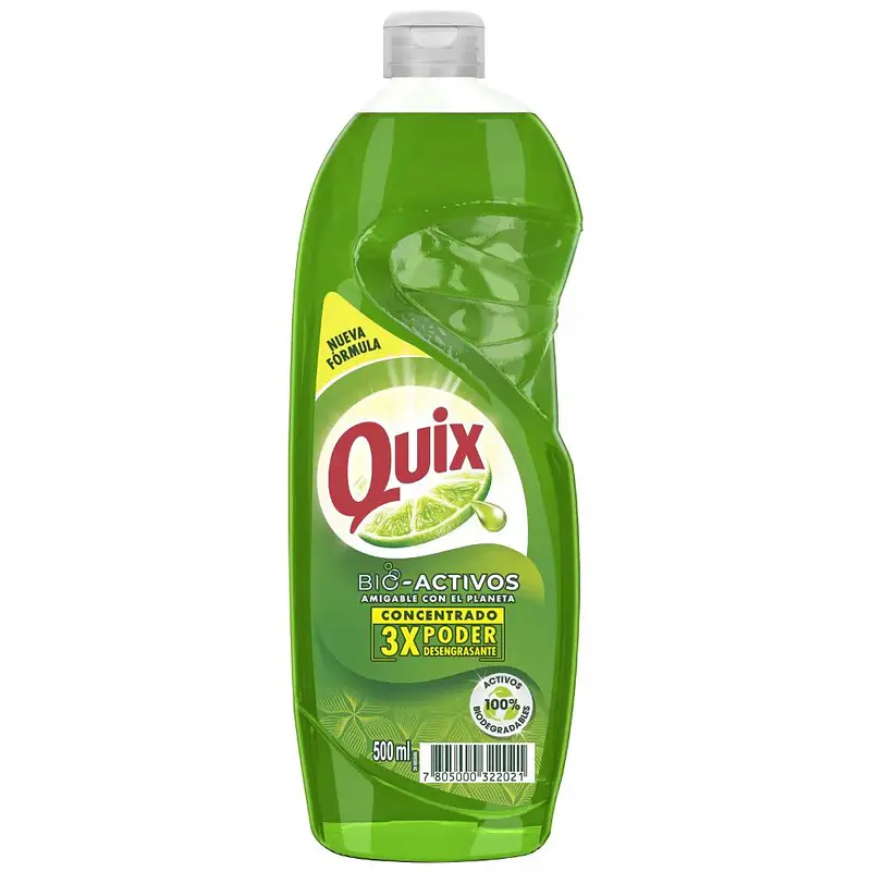 Quix Lavaloza Limón Con Bio Activos Concentrado 500ml