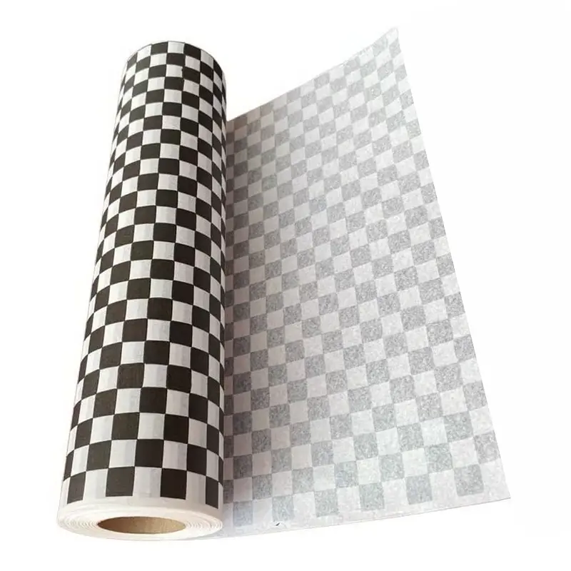 Rollo de Papel Antigrasa 37 x 100m Cuadros Negros