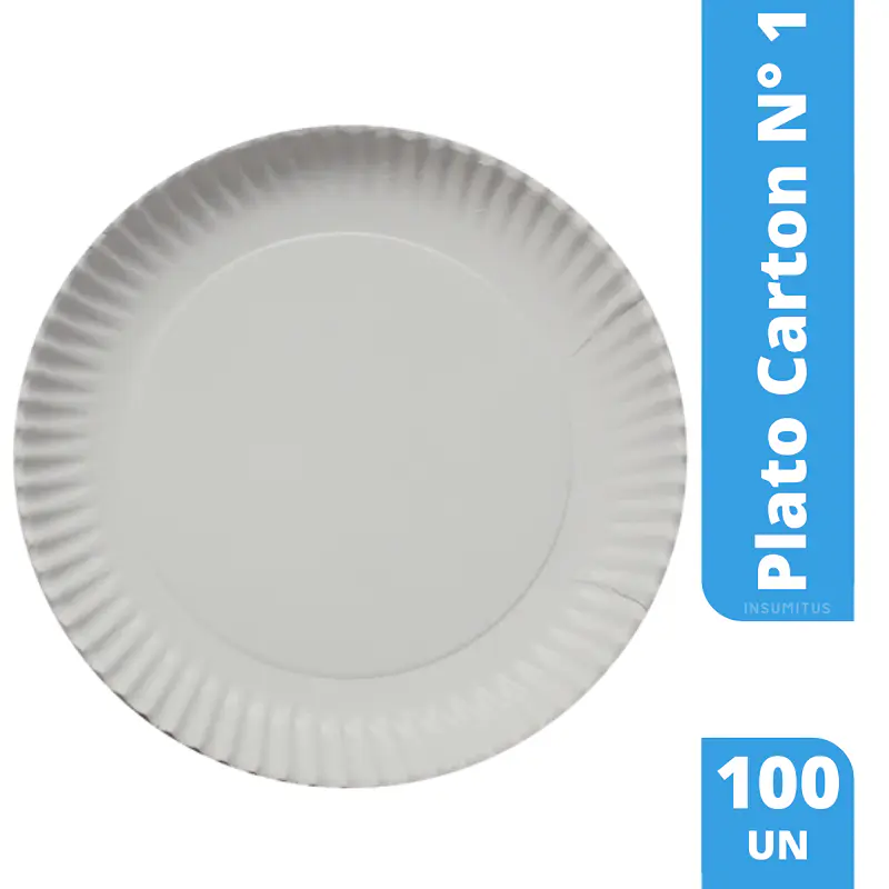 Plato de Carton N° 1 (100 unidades)