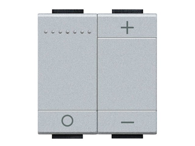 Dimmer Modular L&L 300/600W con Pulsador 2P Gris
