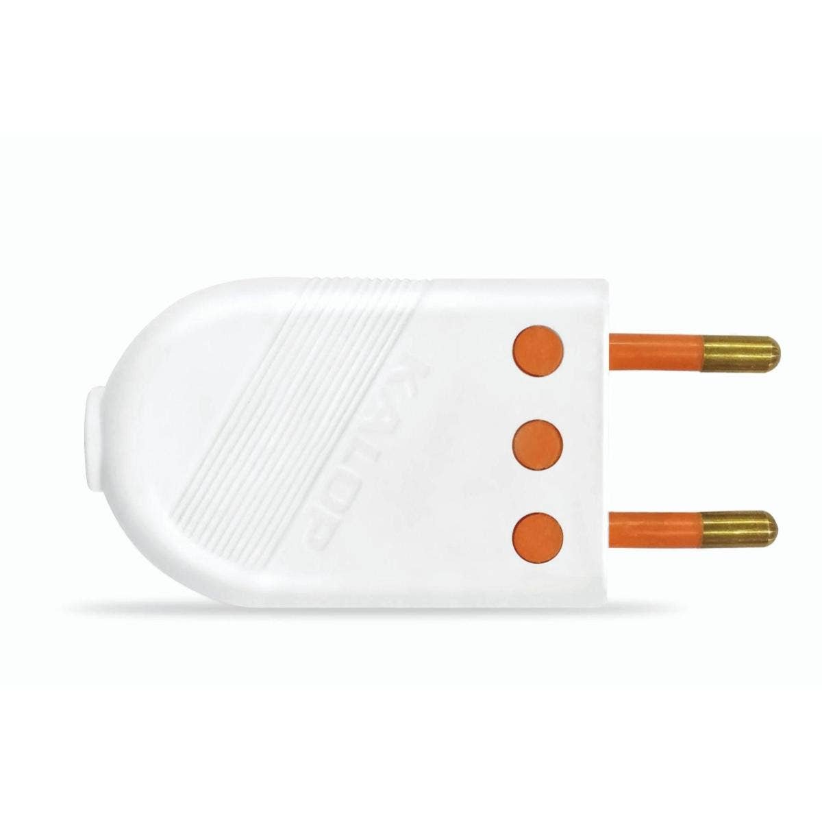 Enchufe volante macho 2P 10A 250V blanco