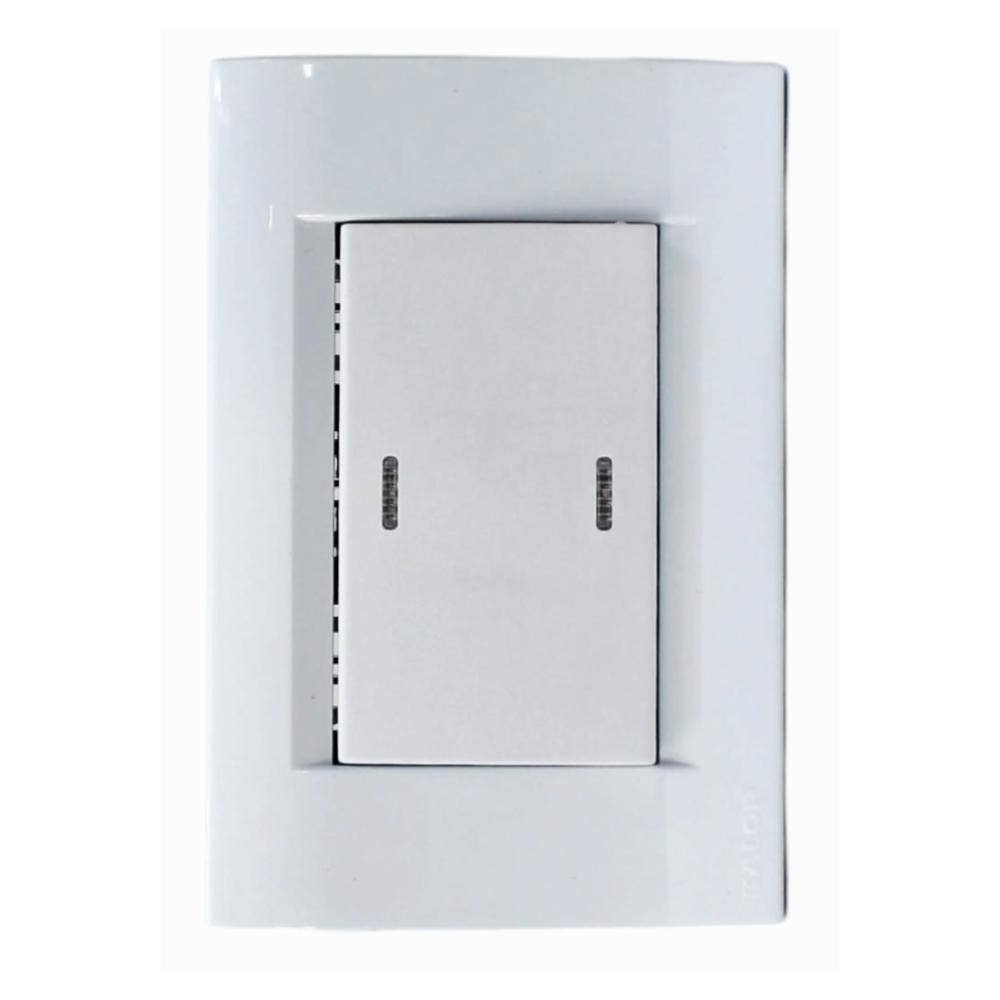 Interruptor 9/24 teclón combinado blanco