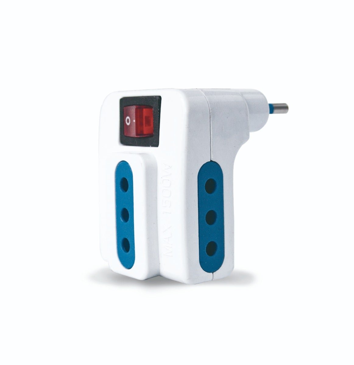 Adaptador triple con switch 3 tomacorriente 2P+T 10A 250V