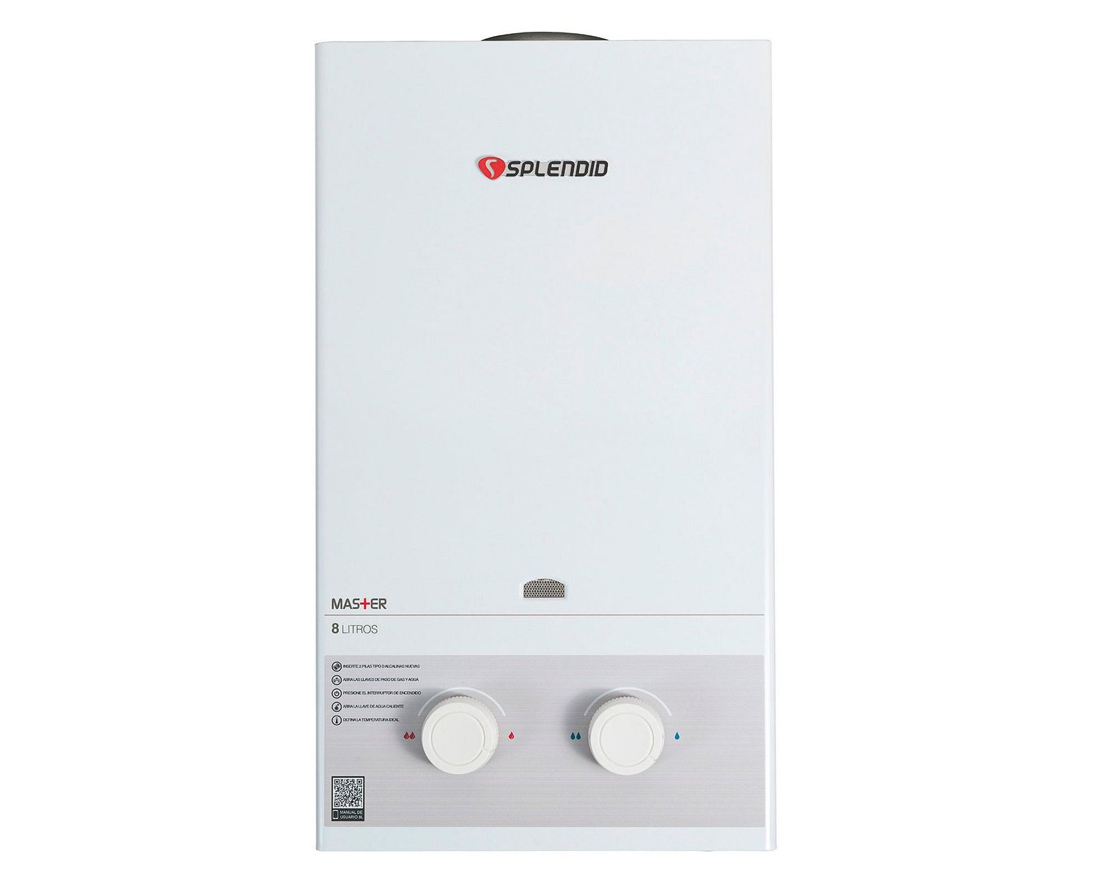 Calefont Ionizado Tiro Natural 8 litros Gas Licuado Master