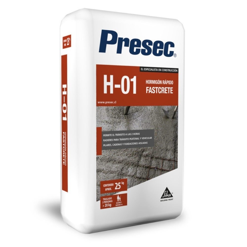 Mortero Presec H01 Hormigón Fascrete H-30