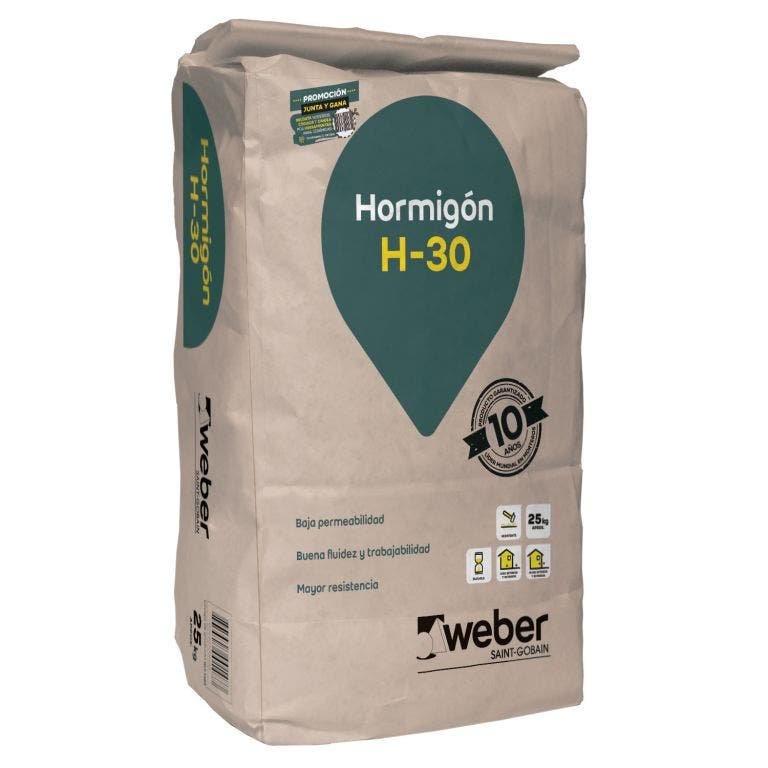 Mortero Hormigón Weber H-30 25 Kg