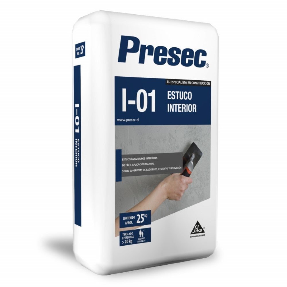 Mortero Presec I01 Estuco Interior SA-25kg