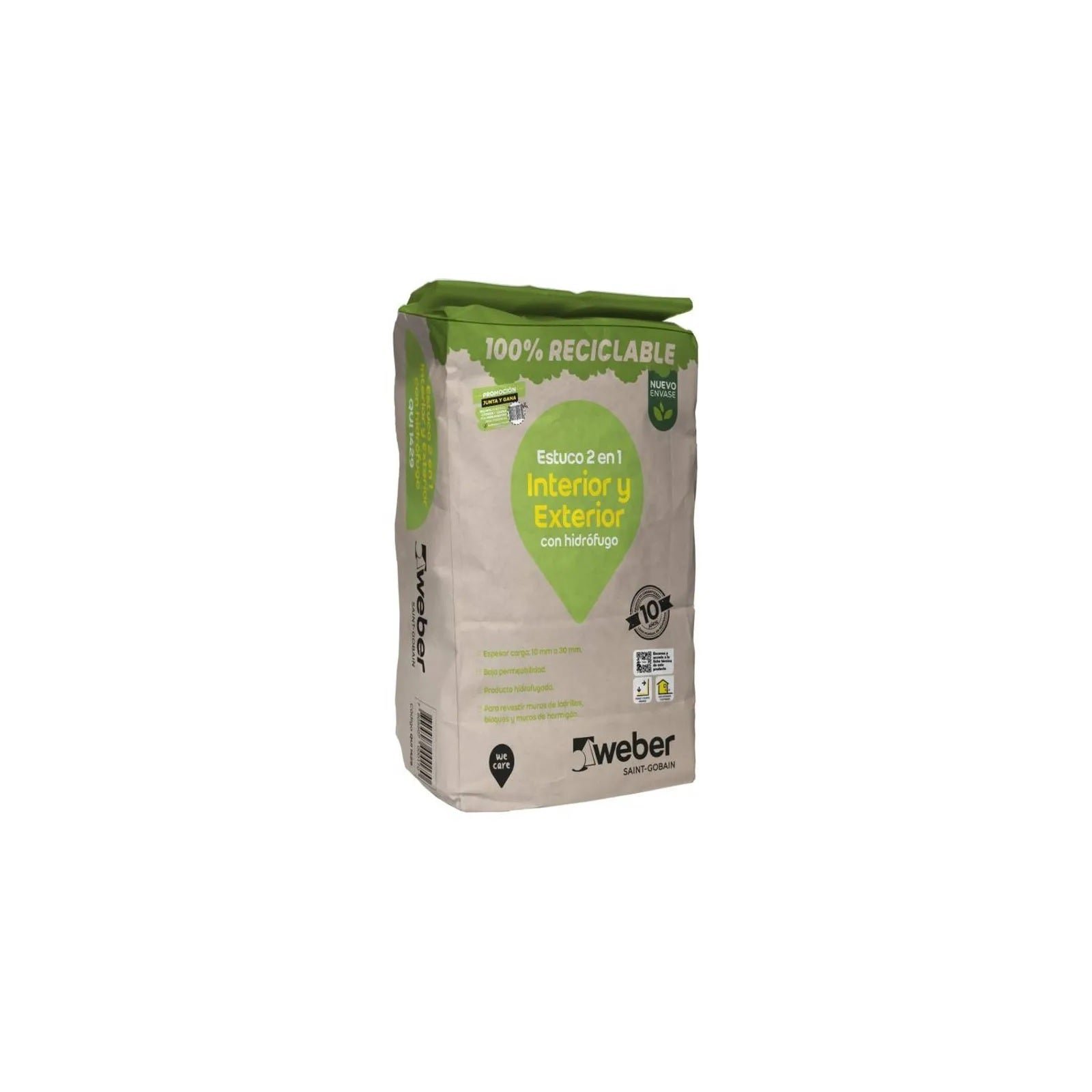 Mortero Weber Estuco Interior-Exterior Saco-25