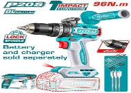 TALADRO INAL DE IMPACTO 13MM 20V 96NM TOTAL SIN BATERIA SIN CARGADOR