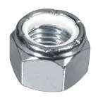 Tuerca Hexagonal Seguro Nylon UNF Zincada 1/4"