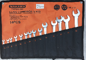 JGO LLAVE PUNTA CORONA POR 14PCS 6-24MM CRV MAKAWA