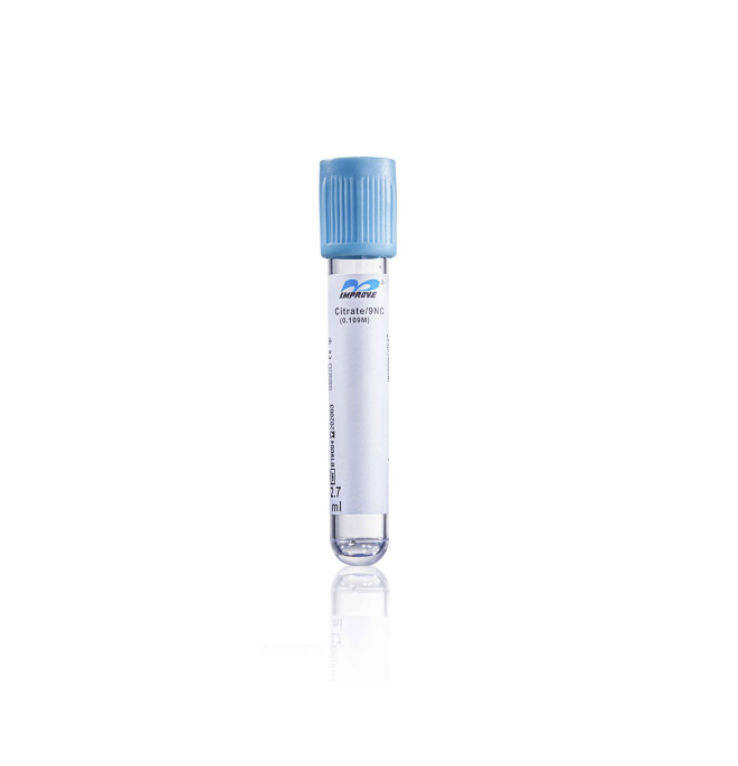 Tubos al vacío tapa Celeste 2,7 ml Citrato de Sodio Improve pack total x 500 unid