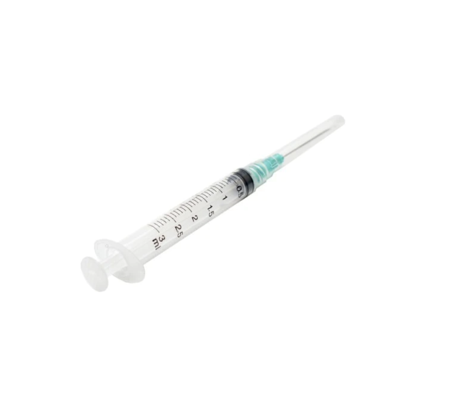 Jeringa 3cc luer lock c/aguja 23Gx1″ caja x 100 unid