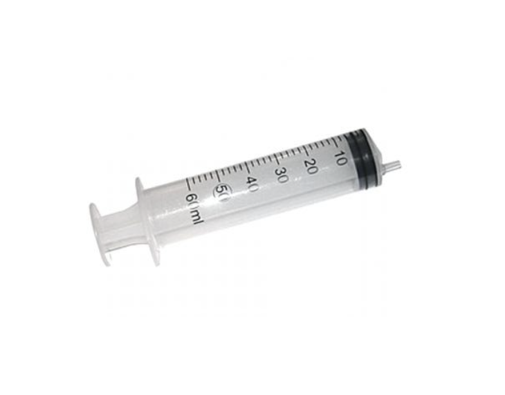 Jeringa 60cc sin aguja excéntrica caja x 25 unid