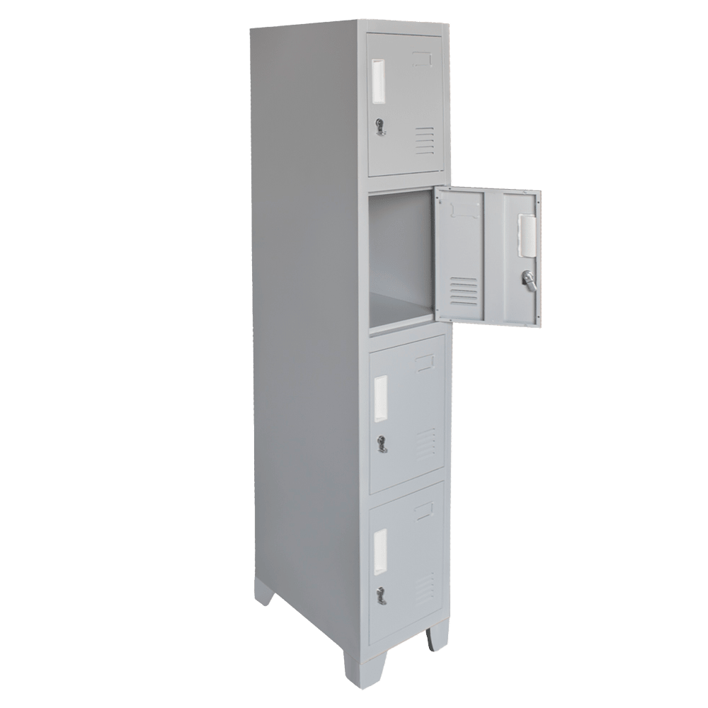 Locker Metálico 1 Cuerpo 4 Puertas con Portacandado
