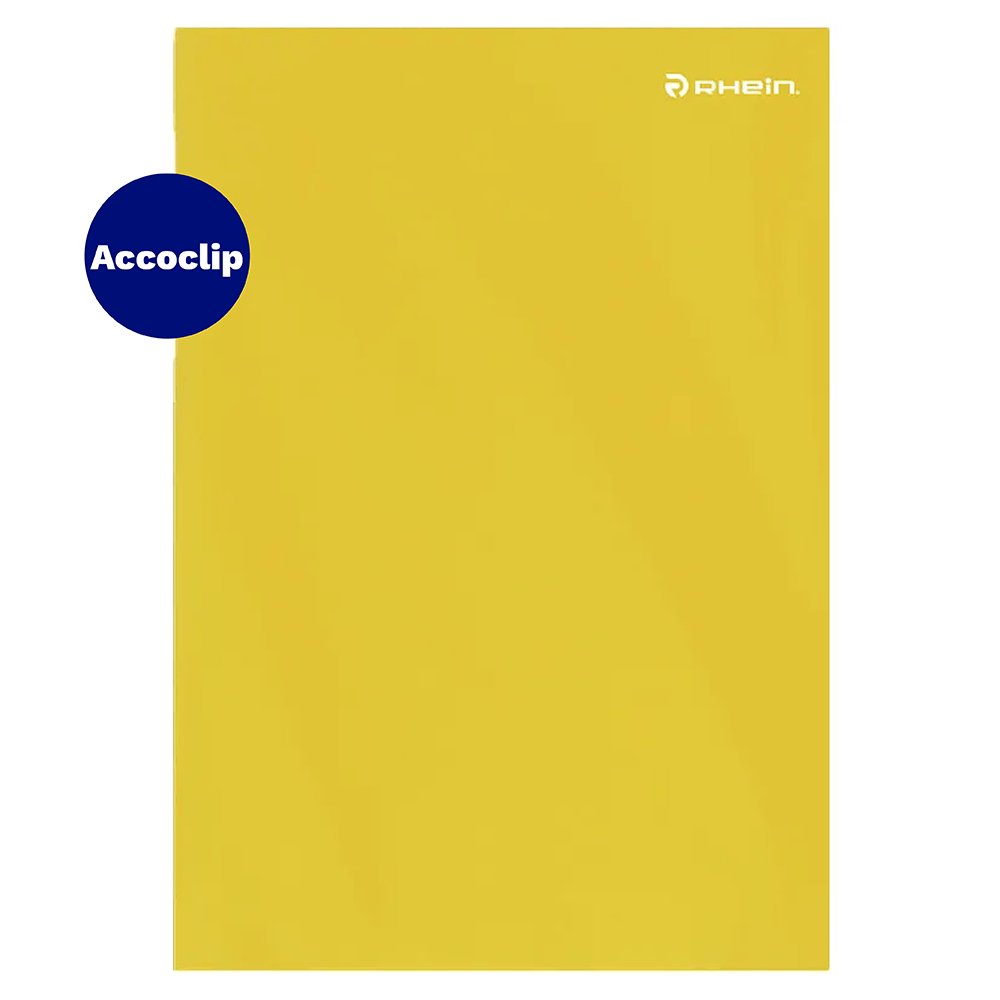 Carpeta Plastificada Con Accoclip Oficio Amarillo