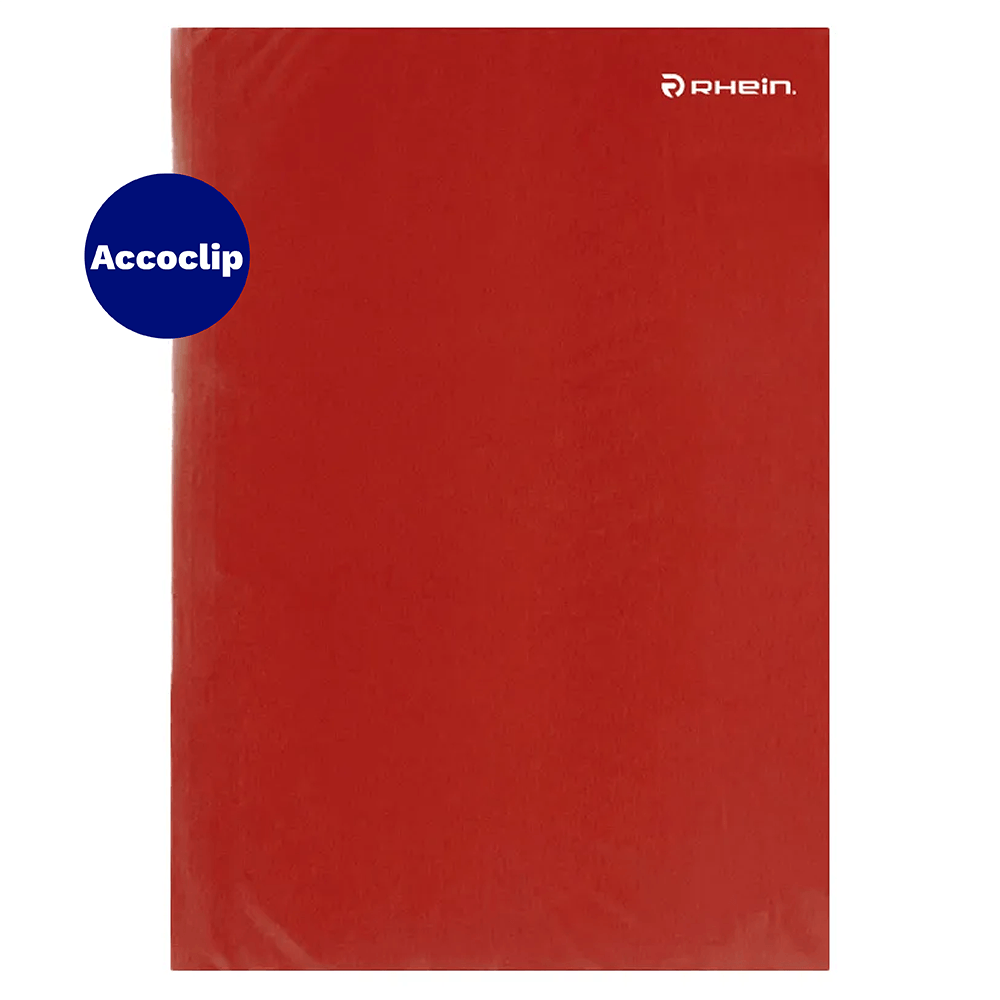 Carpeta Plastificada Con Accoclip Oficio Rojo