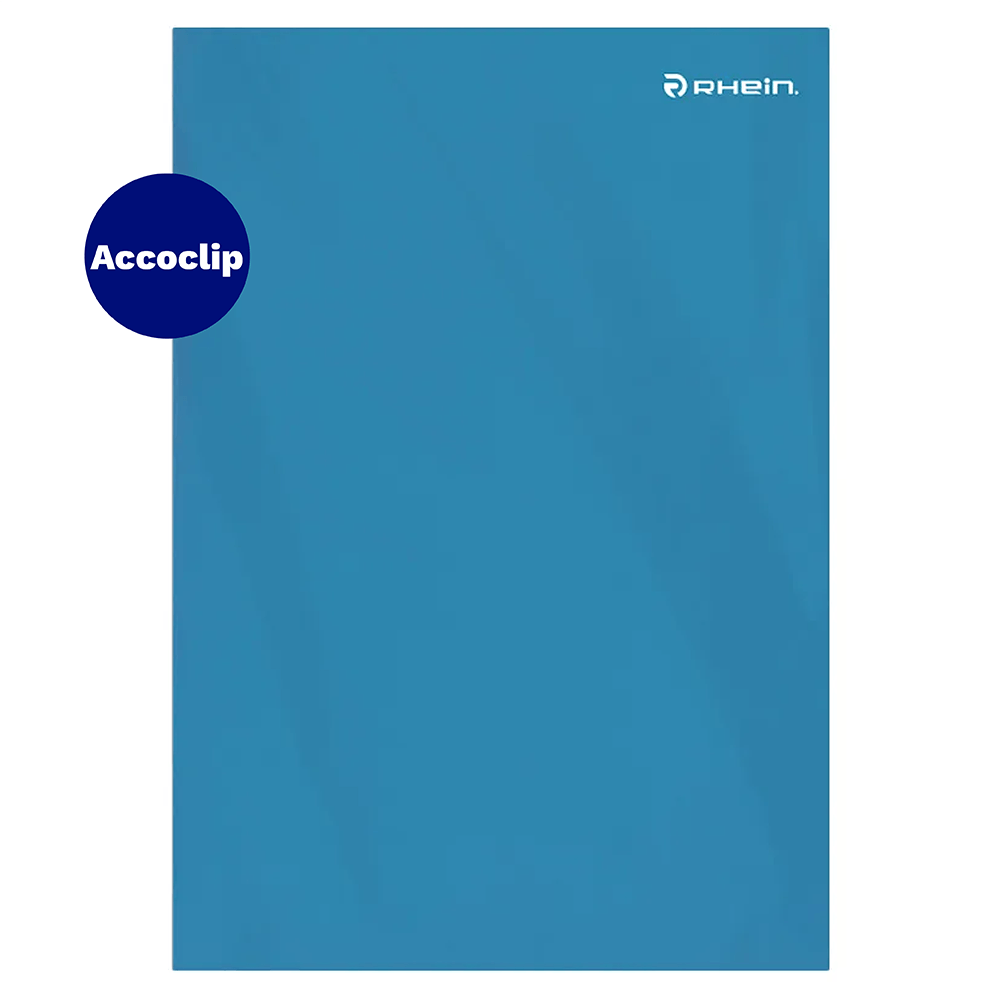 Carpeta Plastificada Con Accoclip Oficio Celeste