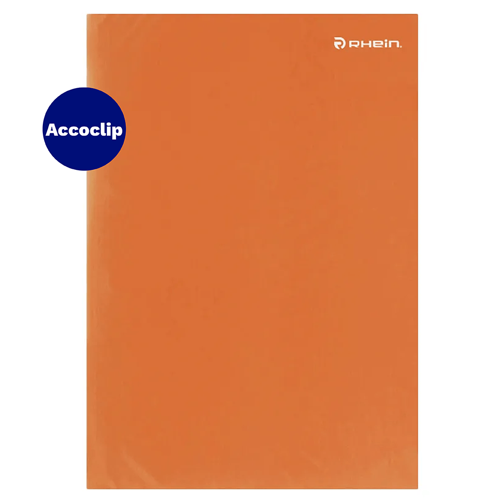 Carpeta Plastificada Con Accoclip Oficio Naranja