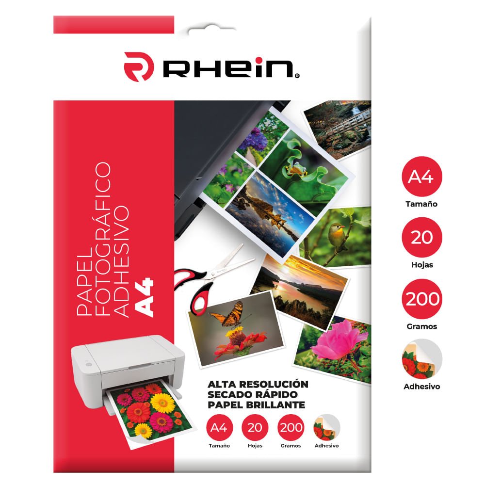 Papel Fotográfico adhesivo A4 200 Grs 20 Hojas