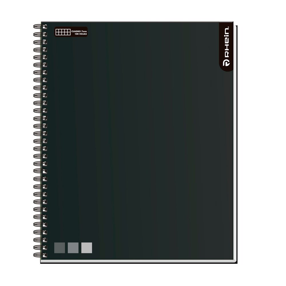 Cuaderno Universitario Matemática 7mm 100 Hojas Negro