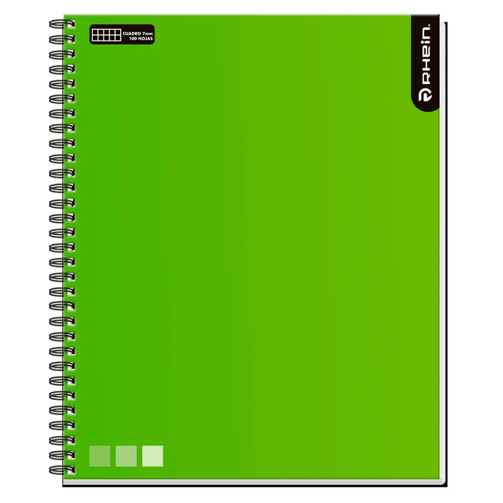 Cuaderno Universitario Liso One Color 100 Hojas 7 Mm Verde