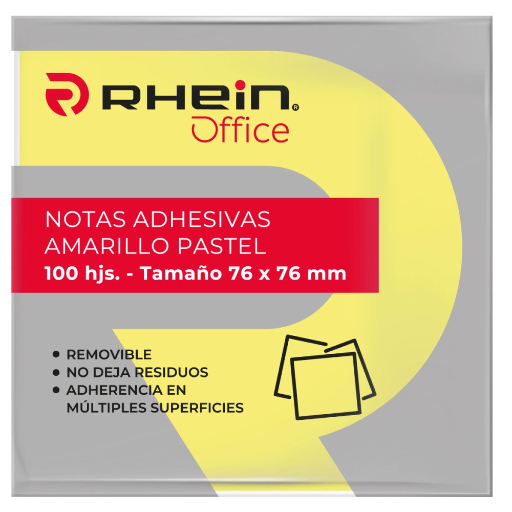 Nota Adhesiva Amarilla 76x76mm 100 Hojas