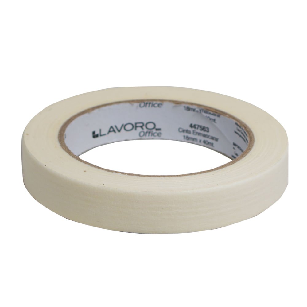 Cinta Enmascarar 18 Mm x 40 Mt Color Crema