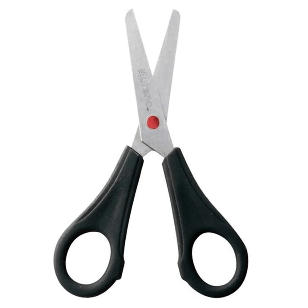 Tijera Escolar 5 1/4 Pulgadas Plast/Metal Negra Punta Roma