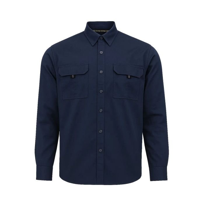 Camisa Activex Gabardina 80/20 UV Azul