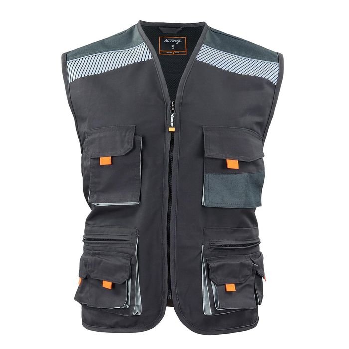 Chaleco Geólogo Gris-Negro XR-100