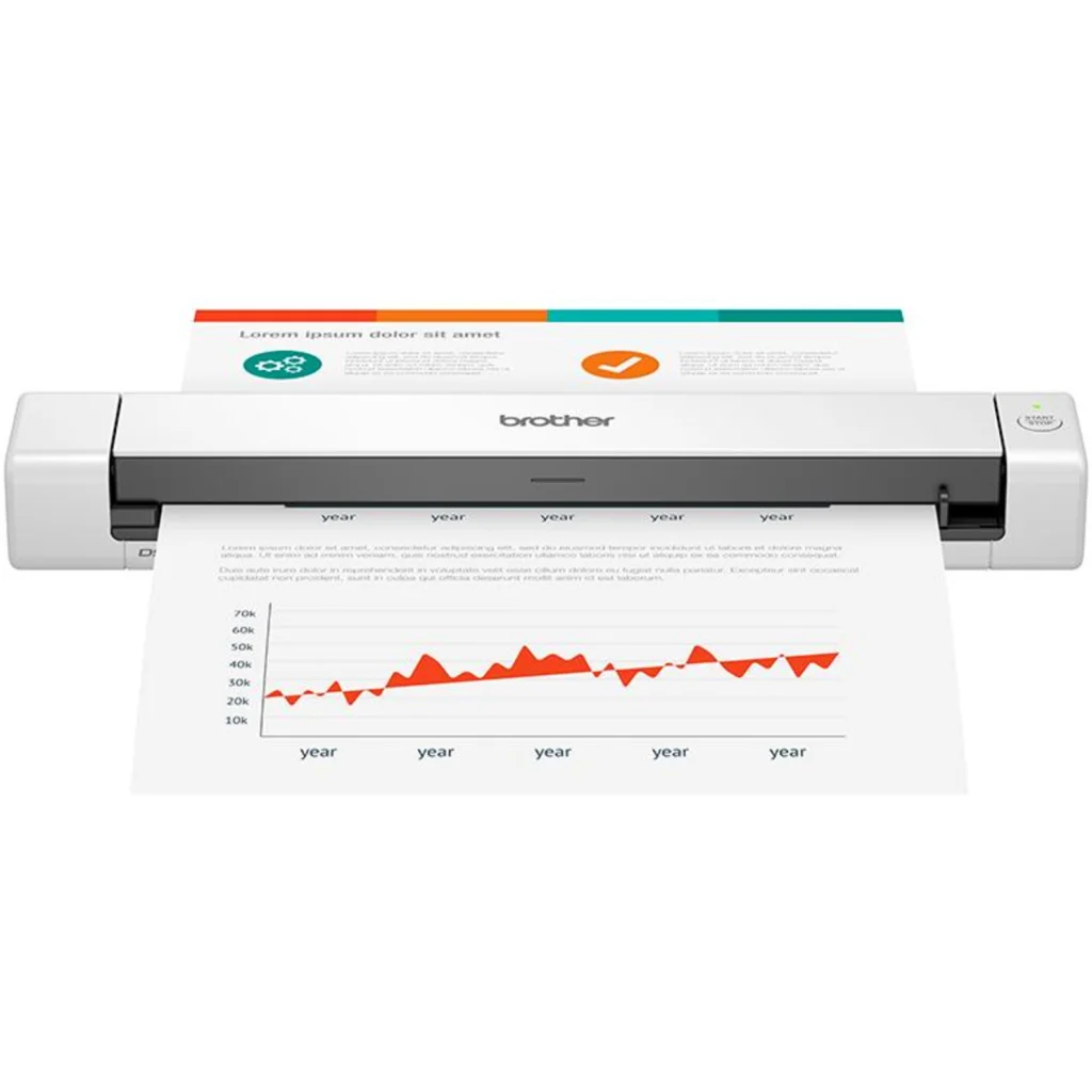 Escáner de Escritorio Portátil Brother DS-640 Color A4 16ppm 600dpi USB 3.0