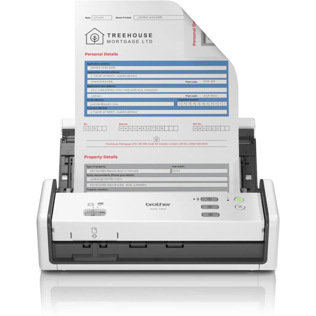 Escáner de Escritorio Brother ADS-1300 30ppm ADF USB-C USB 2.0